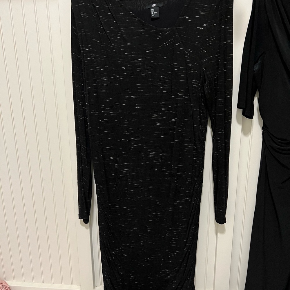 H&M Black Long Sleeve Dress